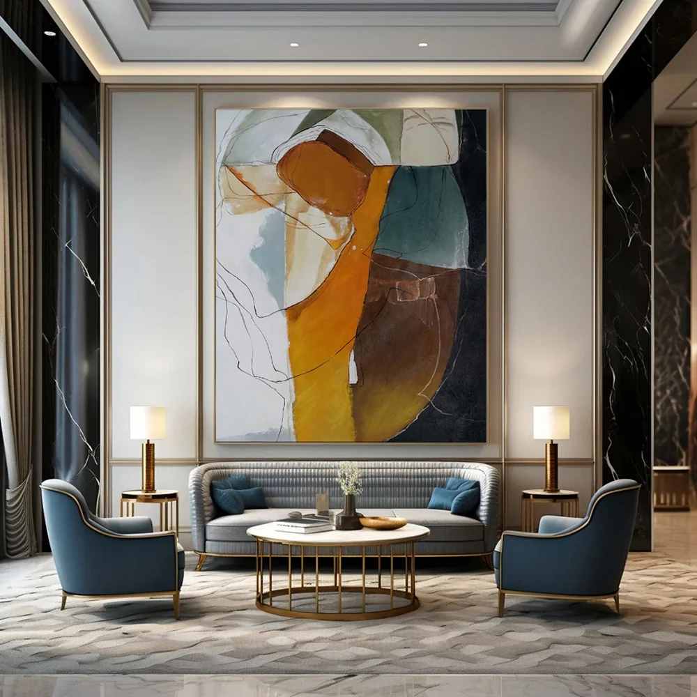 Gallery Handmade Earthy Figure Studio Giant Abstract Wall Art A625I